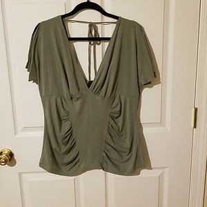 Torrid olive green blouse